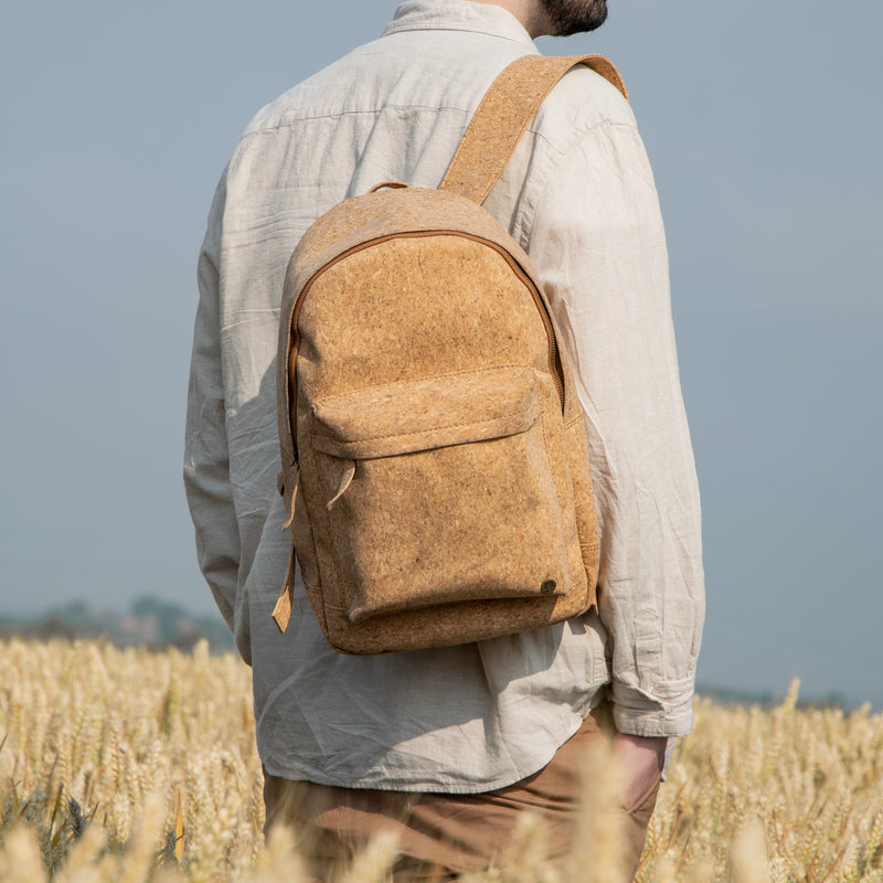 Vegan Cork Leather Backpack 13