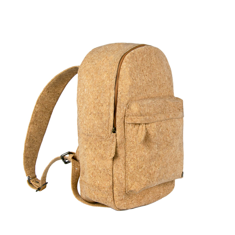 cork mini backpack Vegan Cork Leather Backpack 13" Capacity