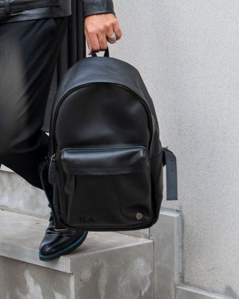 Company Logo Branded Leather Backpack Company Logo Branded Leather Backpack