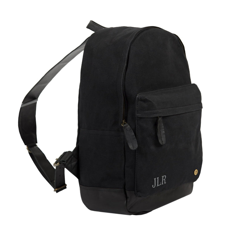Womens Black Canvas Backpack Bags – LeatherNeo