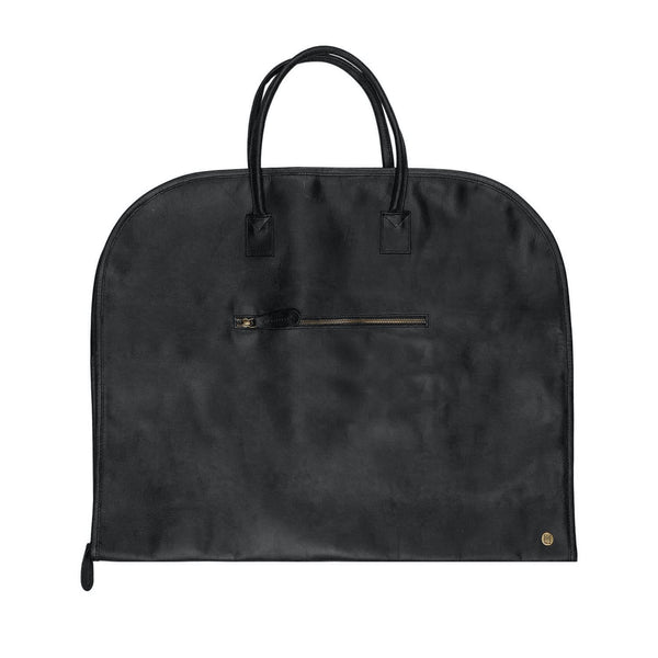 Black Leather Suit Carrier Personalised Garment Bag for Professionals MAHI Leather