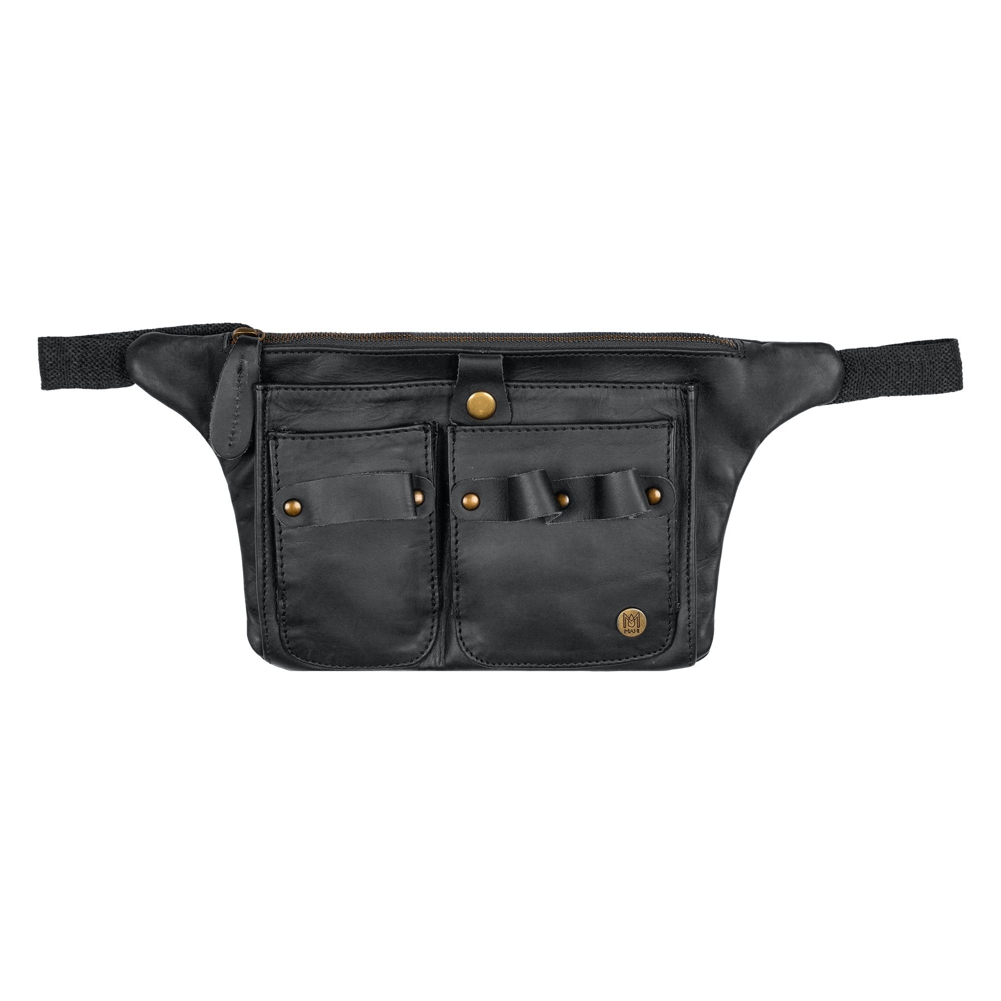 Black Leather Tool belt for Hairdressers and Make-up artists – MAHI Leather
