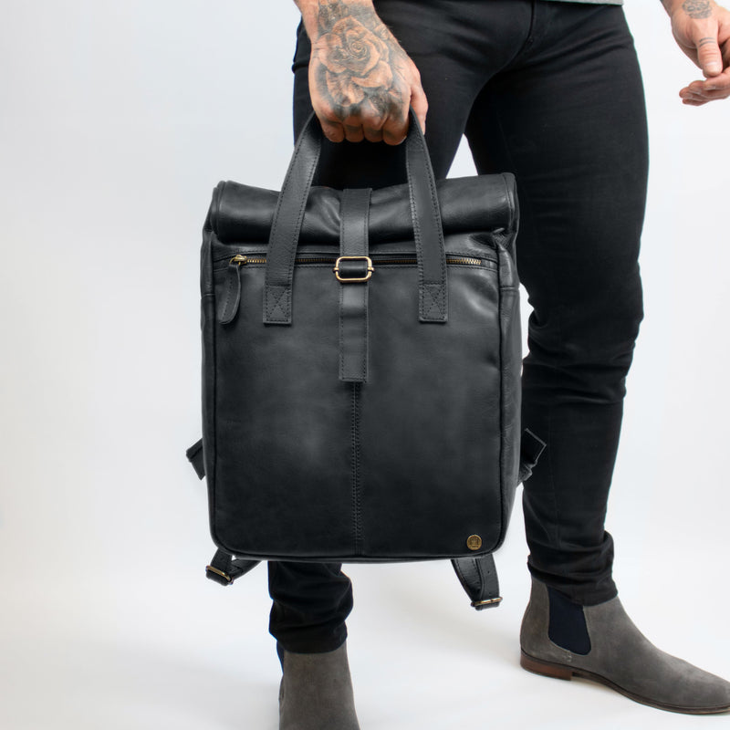 Leather Roll Top Backpack | 15 Leather Roll Top Backpack | 15