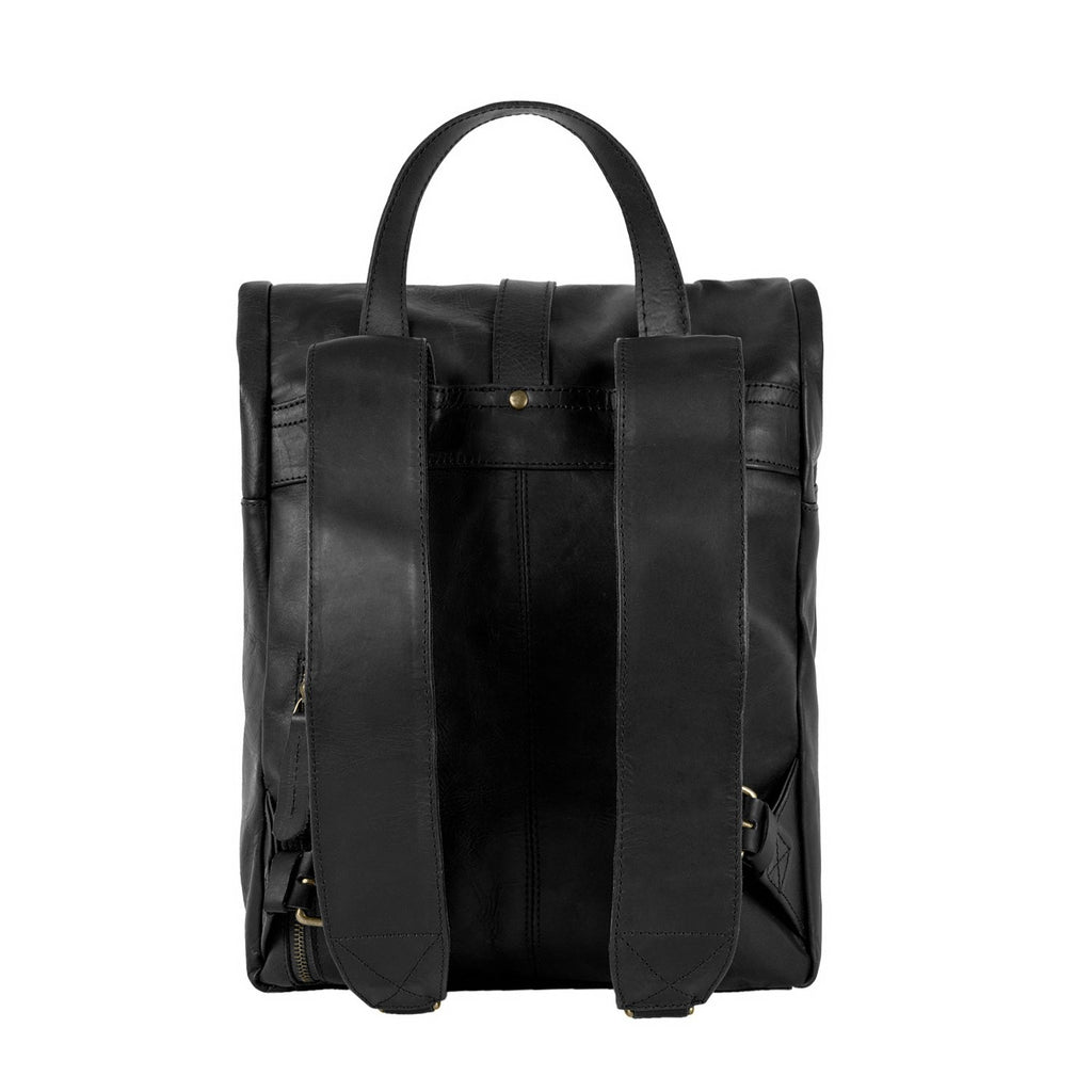 black leather rolling backpack Leather Roll Top Backpack | 15" Laptop Backpack | Leather Backpack For Men