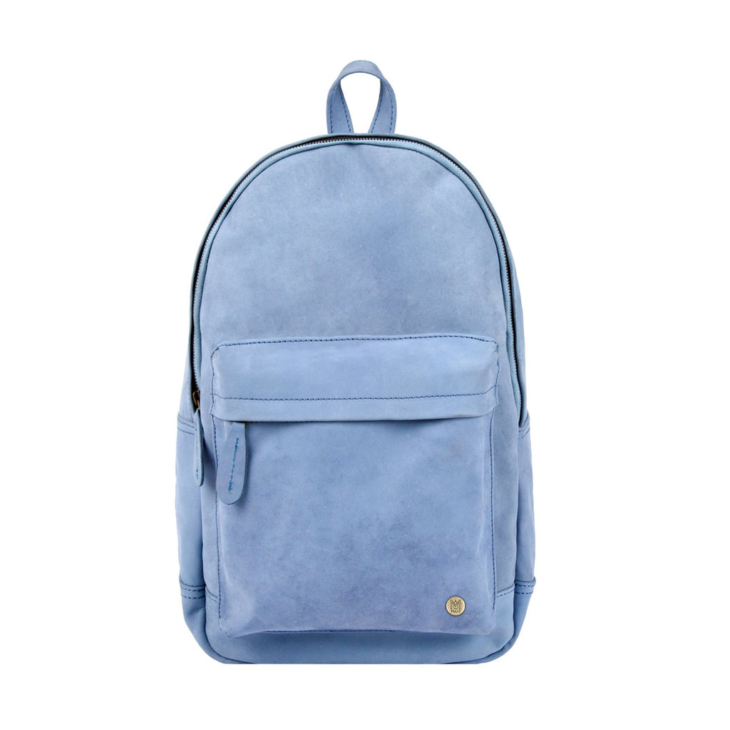Blue Suede Leather Backpack for Work or College | Back to School – MAHI ...