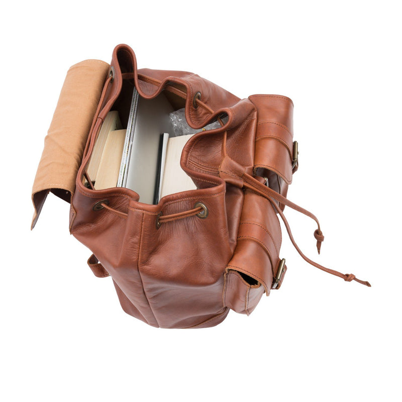 backpack drawstring leather The Nomad