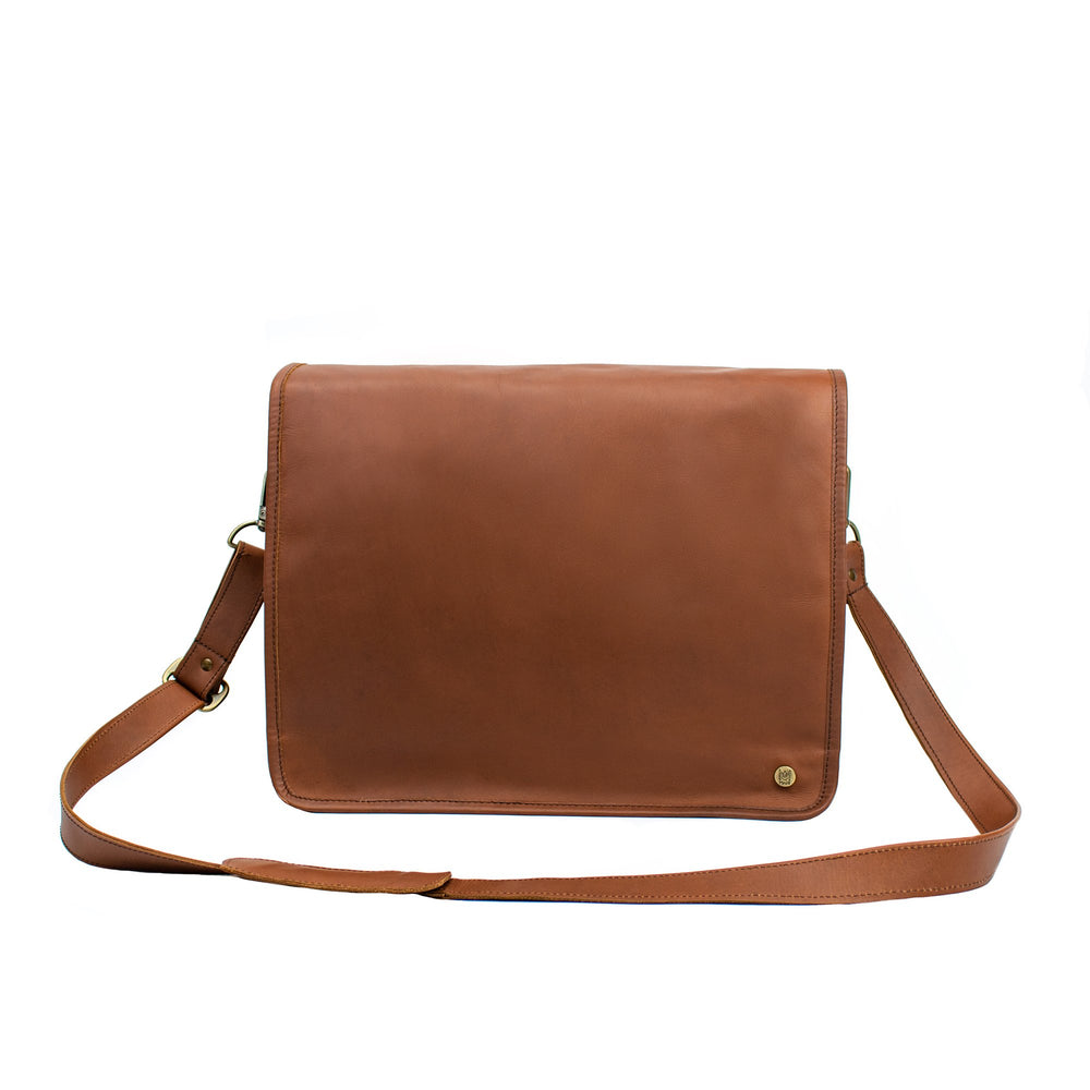 Branded Leather Satchel