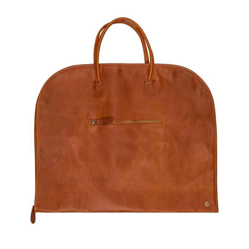 Full Grain Leather Garment Bag Mens Leather Duffel Bag Retro