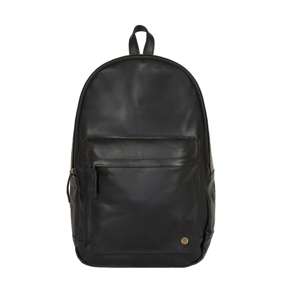 Classic Black Leather Backpack for Work or College | Back to School ...