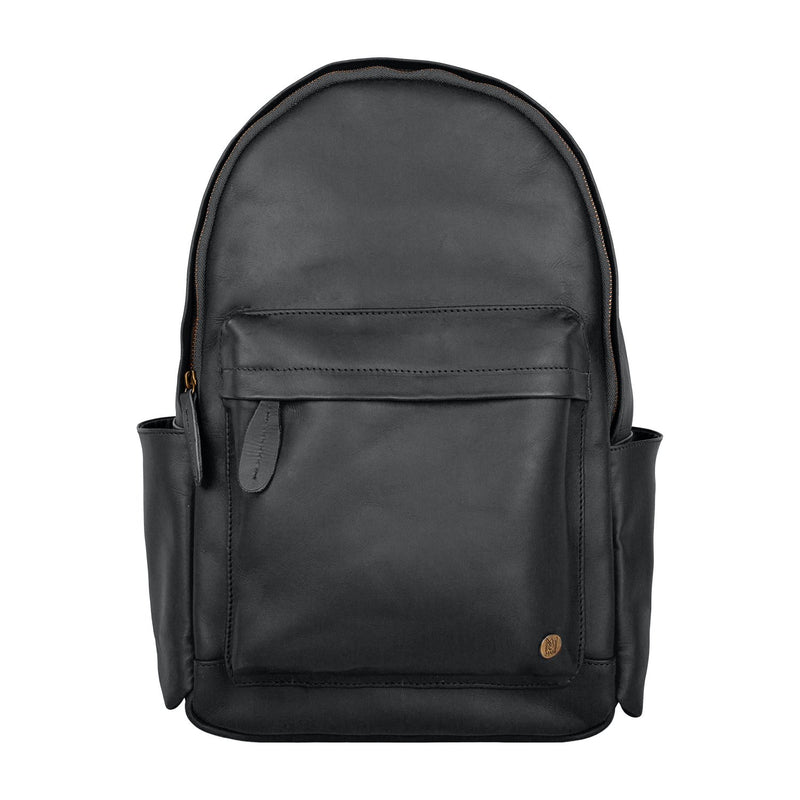 Leather Backpack in Black
