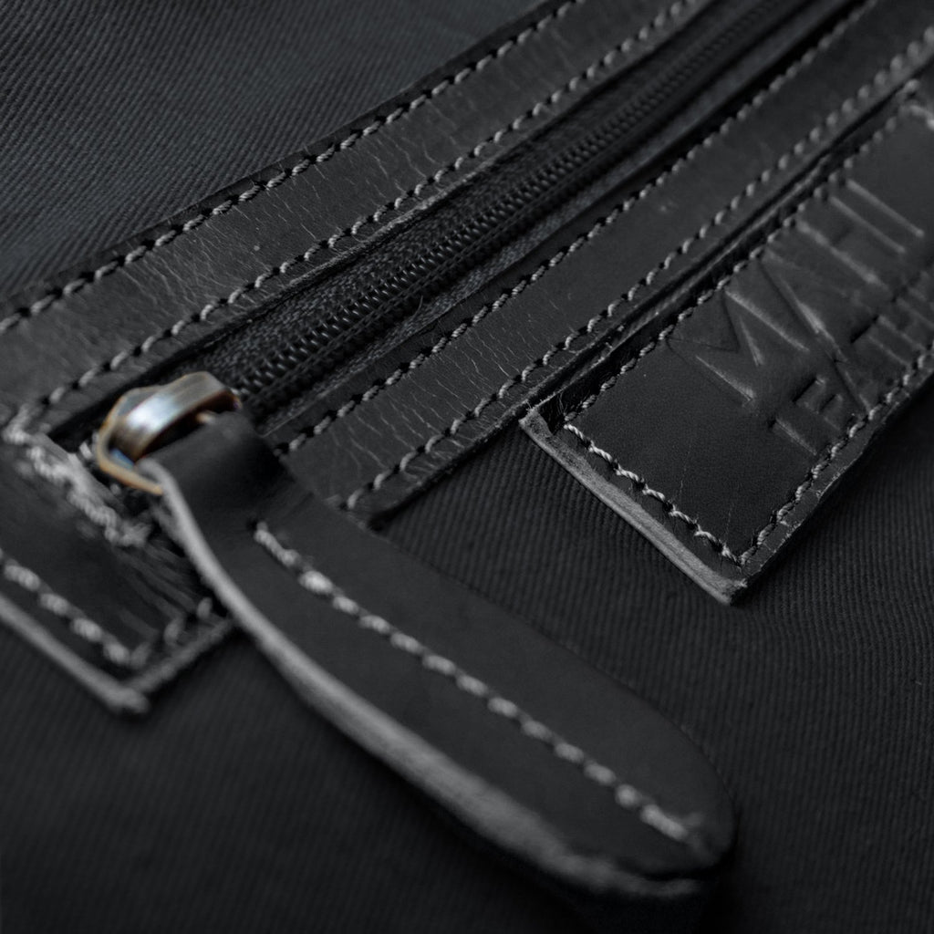 Personalised Black Leather Tote Bag for Women - Black Leather Handbag ...