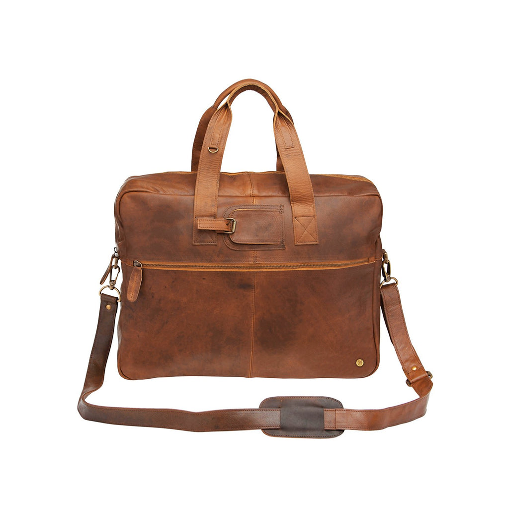 Classic Brown Leather Holdall | Personalized Holdall for Work – MAHI ...