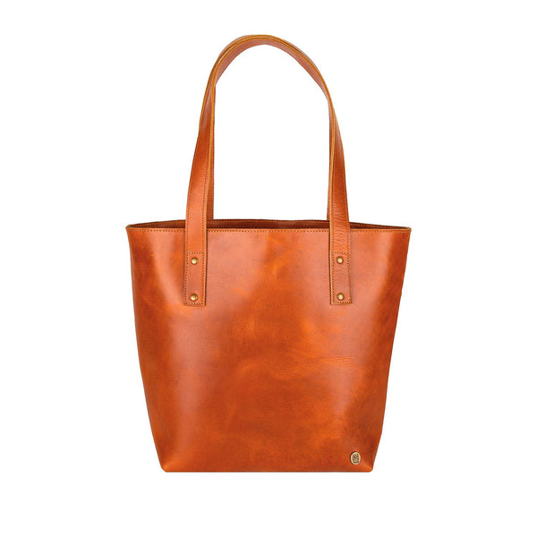 classic tan tote personalised open top
