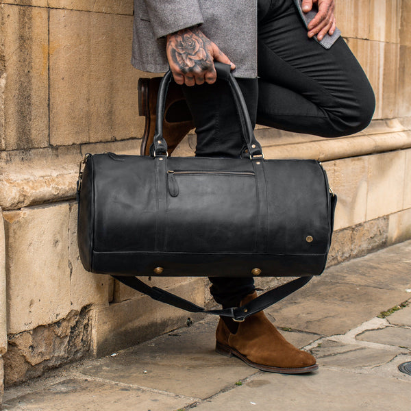 Branded Leather Duffle
