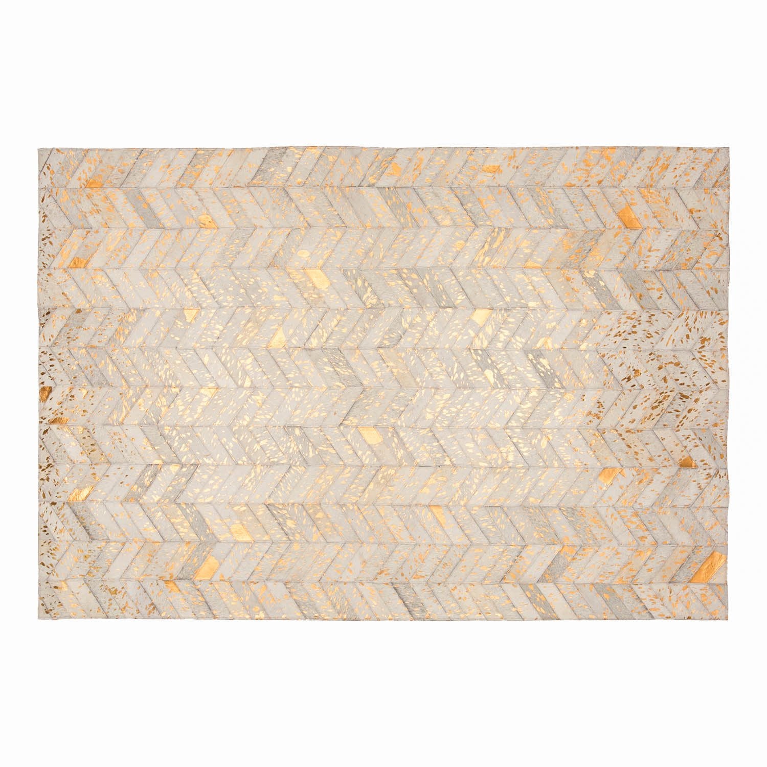 Cream & Copper Herringbone Chevron Cowhide Rug | Cattle Hide Rug ...