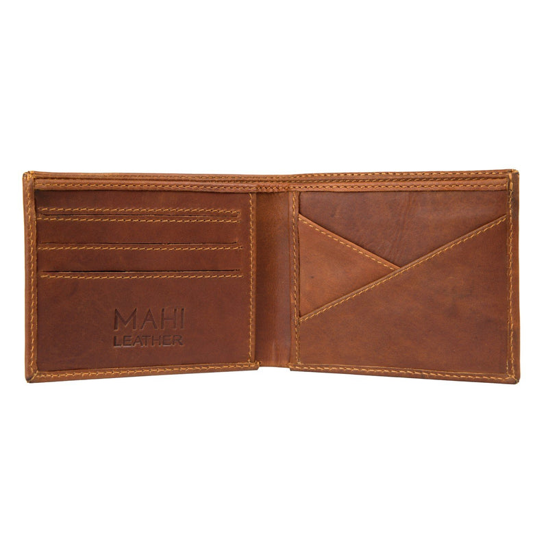 Brown Genuine Leather Wallet for Men - Personalized Gifts for Him