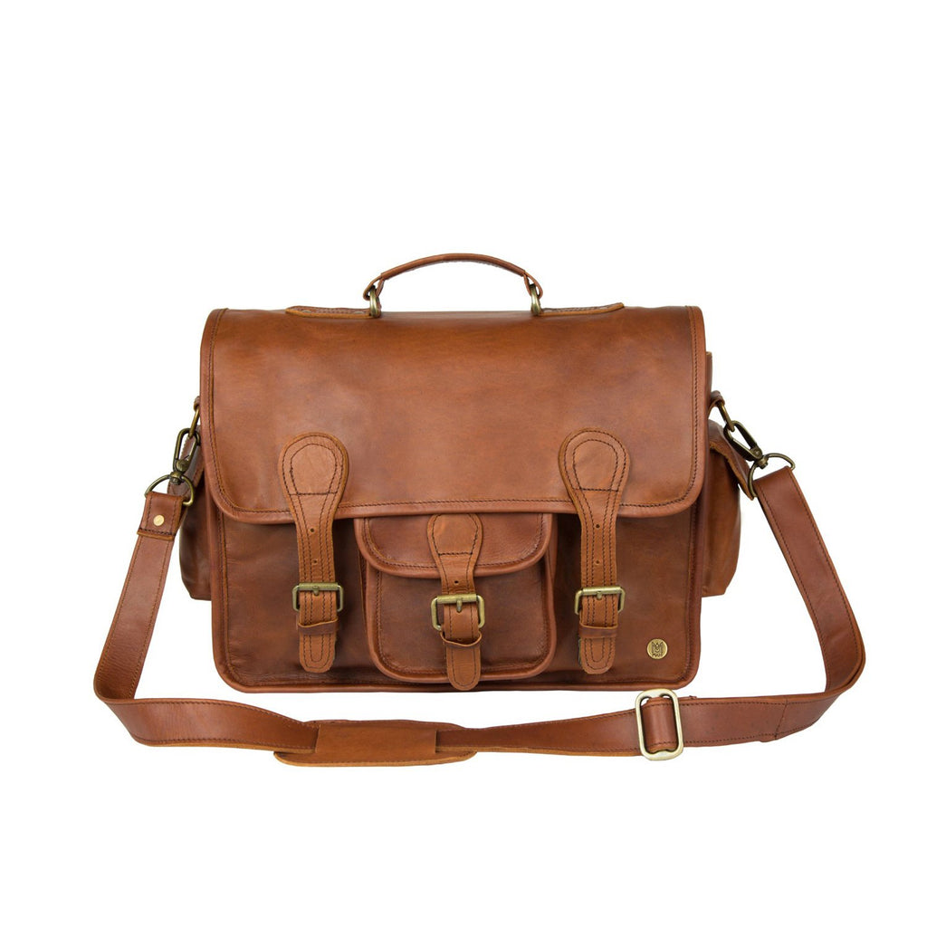 Brown Leather Satchel for students and professionals - 15