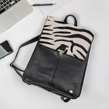 Cowhide Zebra Yale Backpack