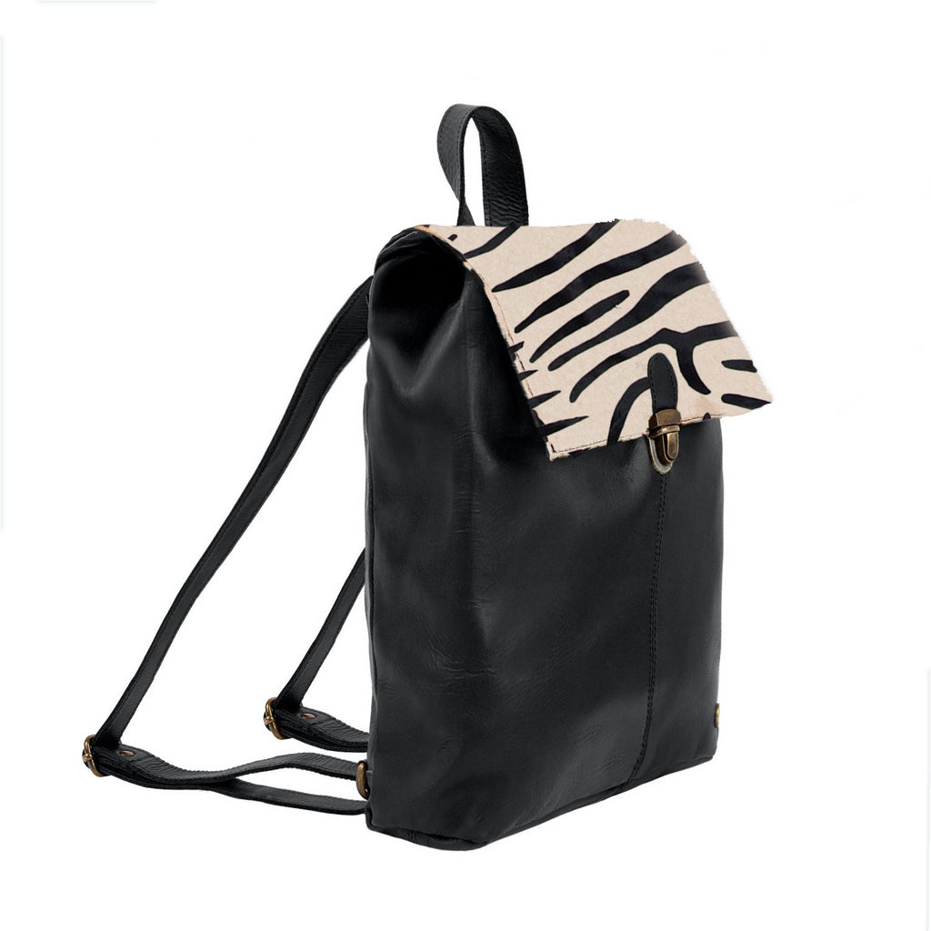 Leopard Print Leather Backpack with 15 inch Laptop Capacity – MAHI Leather