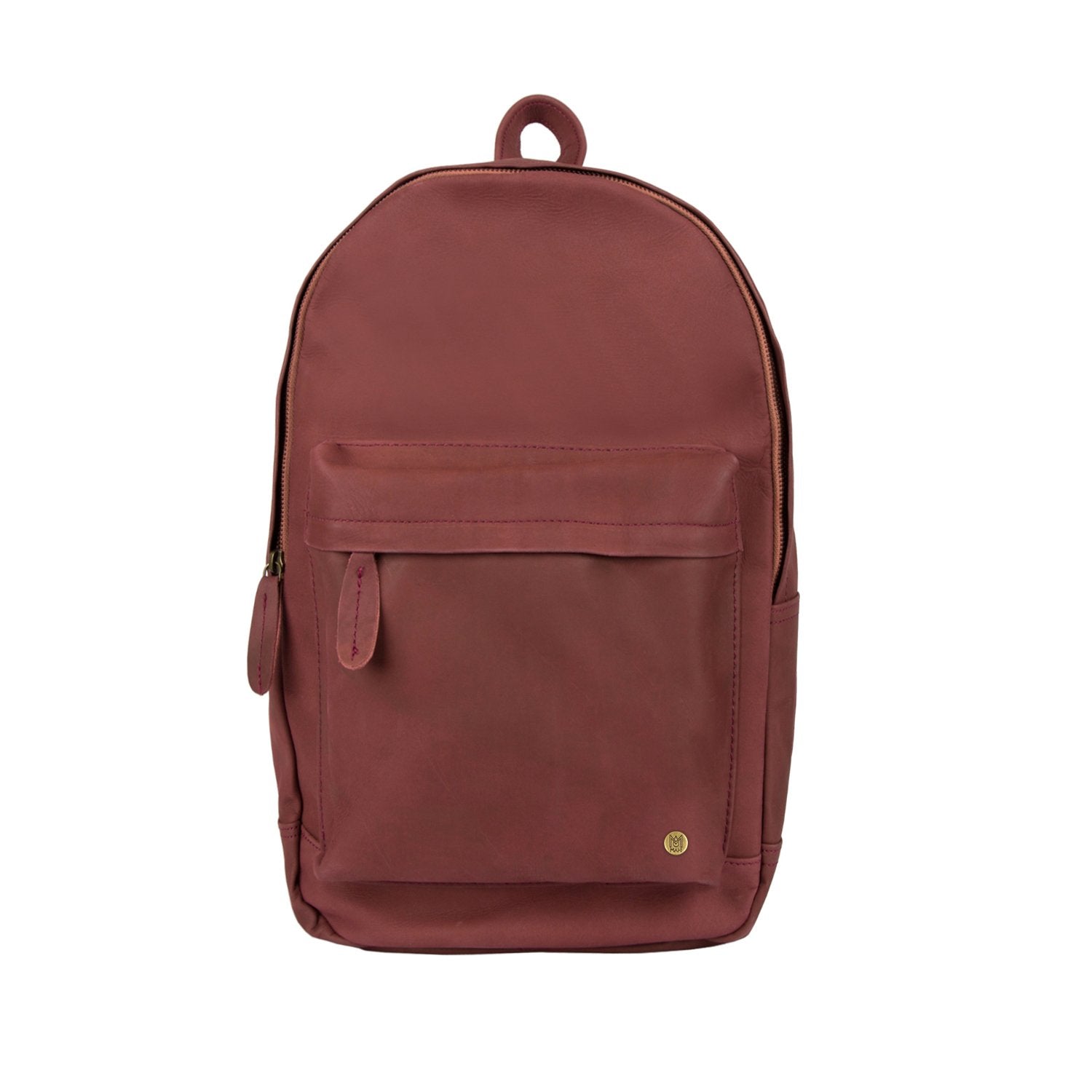 Vintage Maroon Leather Backpack for Men- For Work, School or Leisure ...