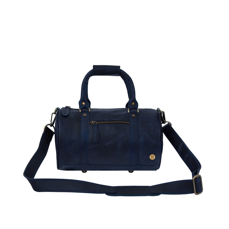 faux leather mini duffel bag purse! the inside has a... - Depop