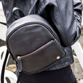 Branded Leather Backpack