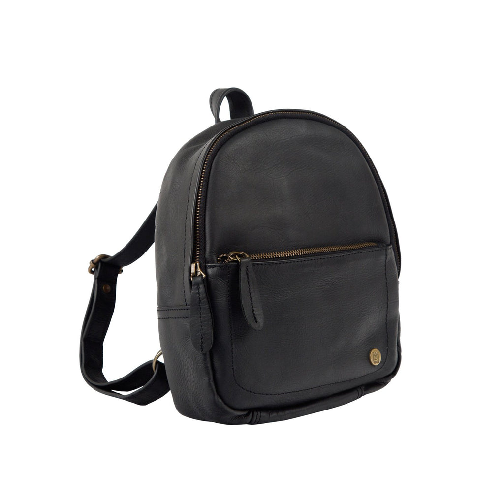 Personalized Black Leather Mini Backpack-Backpacks for School +College Personalized (Grey)