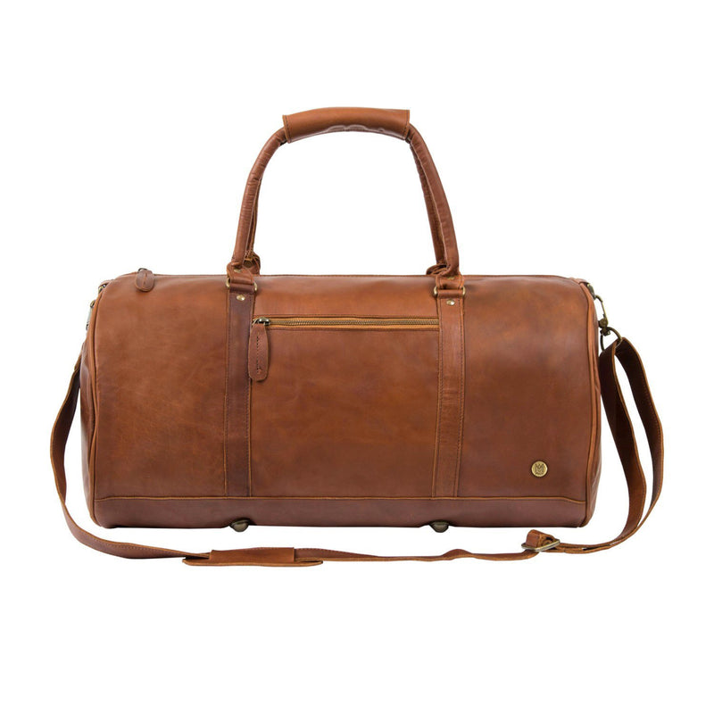 Vintage Brown Leather Duffle Bag - Overnight Bag for Work and Travel – MAHI  Leather