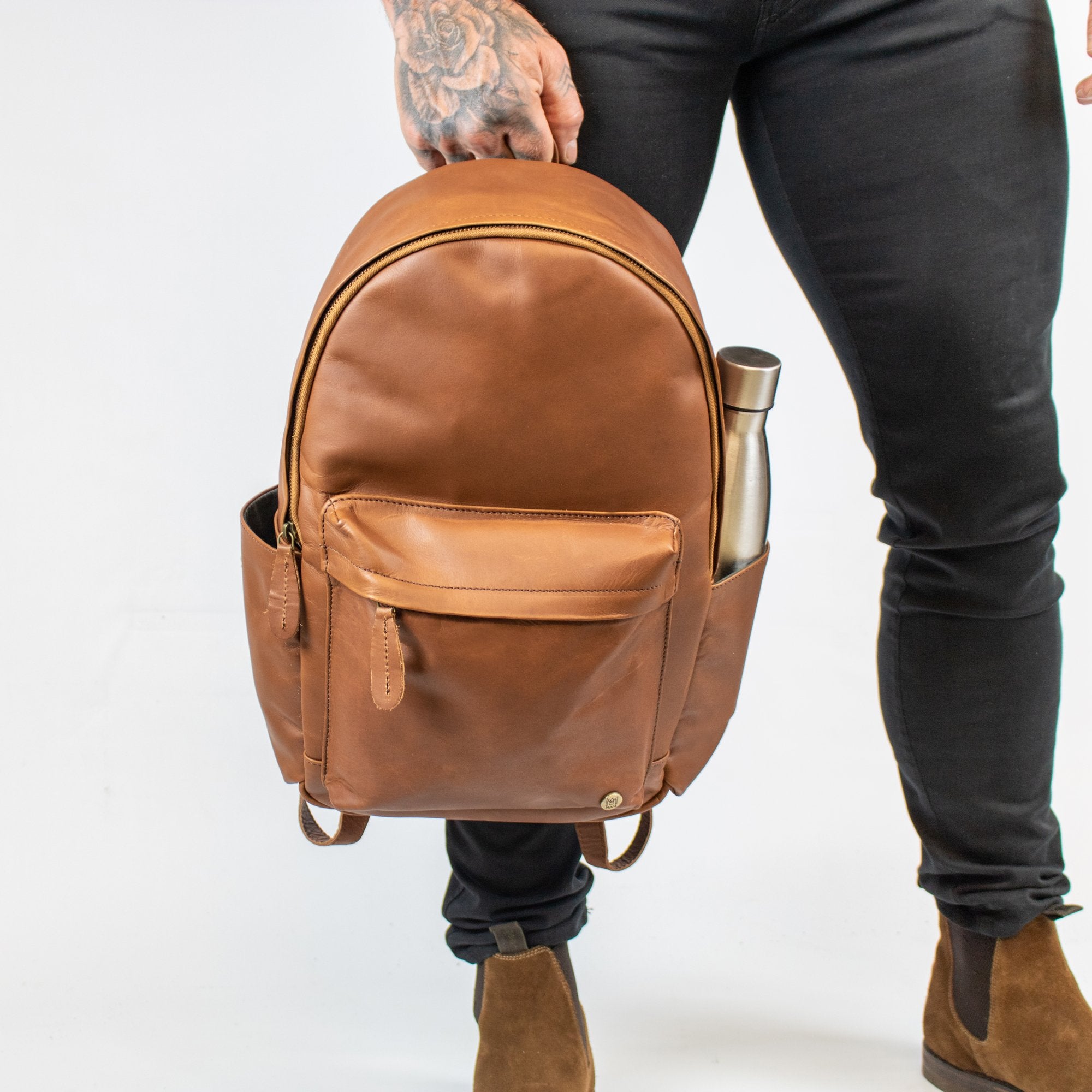 Brown Leather Backpack for Work and School Great Graduation Gift