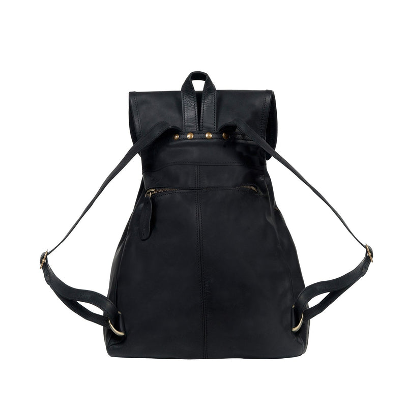 Premium Black Leather Backpack for Women - Work, School or Going Out ...