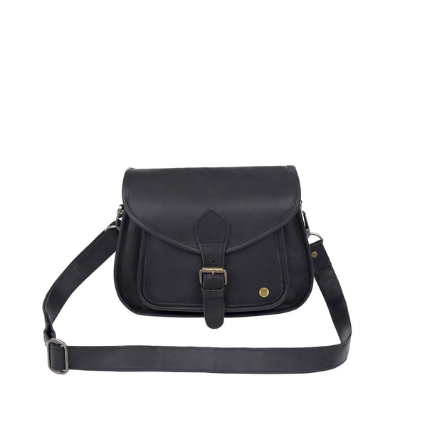 black leather saddle bag handbag — MUSEUM OUTLETS