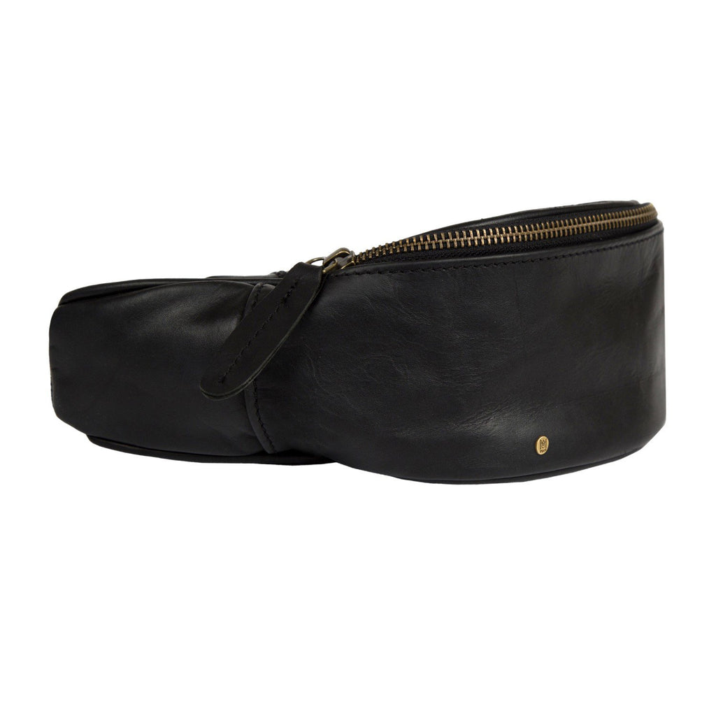 Personalised Leather Bum Bag Available in Stone or Black 
