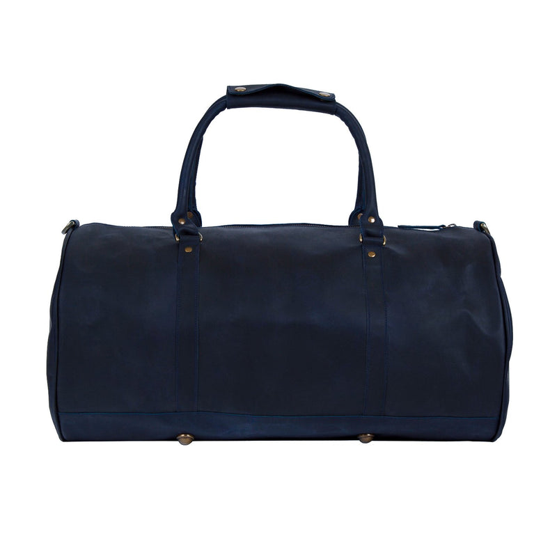 Leather Woodland Blue Travel Bag