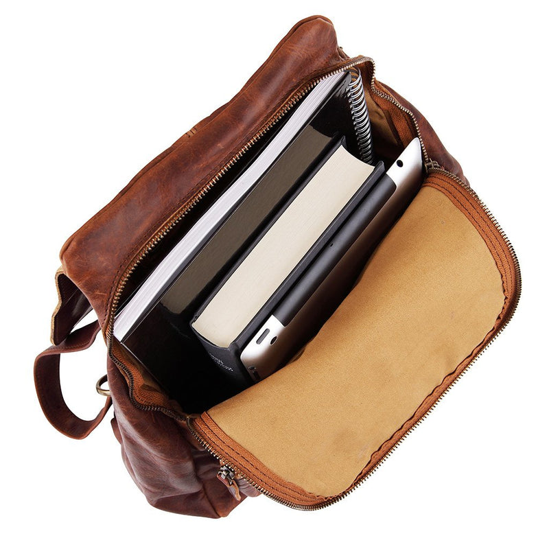 brown leather ladies backpack Personalized Brown Leather Womens Backpack for Work, School + College – MAHI Leather