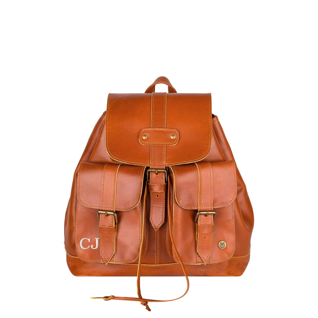 cheap leather drawstring backpack Personalised Tan With Pockets MAHI Leather Presenting the perfect unisex minimalist backpack that fits easily into any sporty wardrobe Piel Leather Small Drawstring Backpack