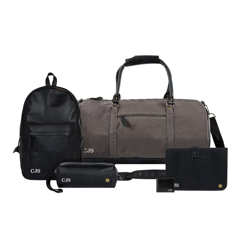 Personalized College Gift Set for Him | Duffle, Backpack & Accessories, Select Colour Personalized College Gift Set for Him | Duffle, Backpack & Accessories, Select Colour