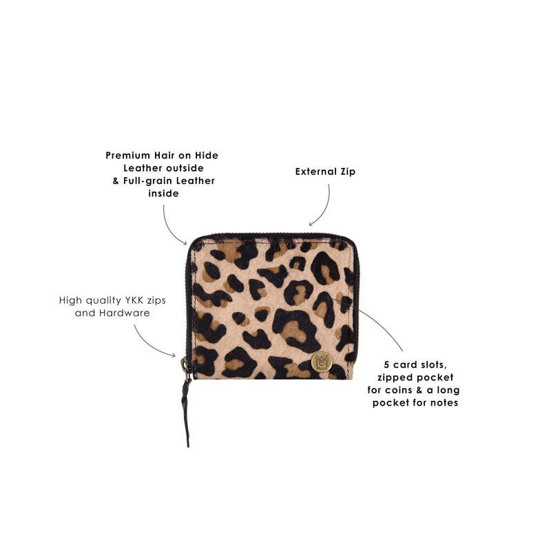 Small leopard print wallet