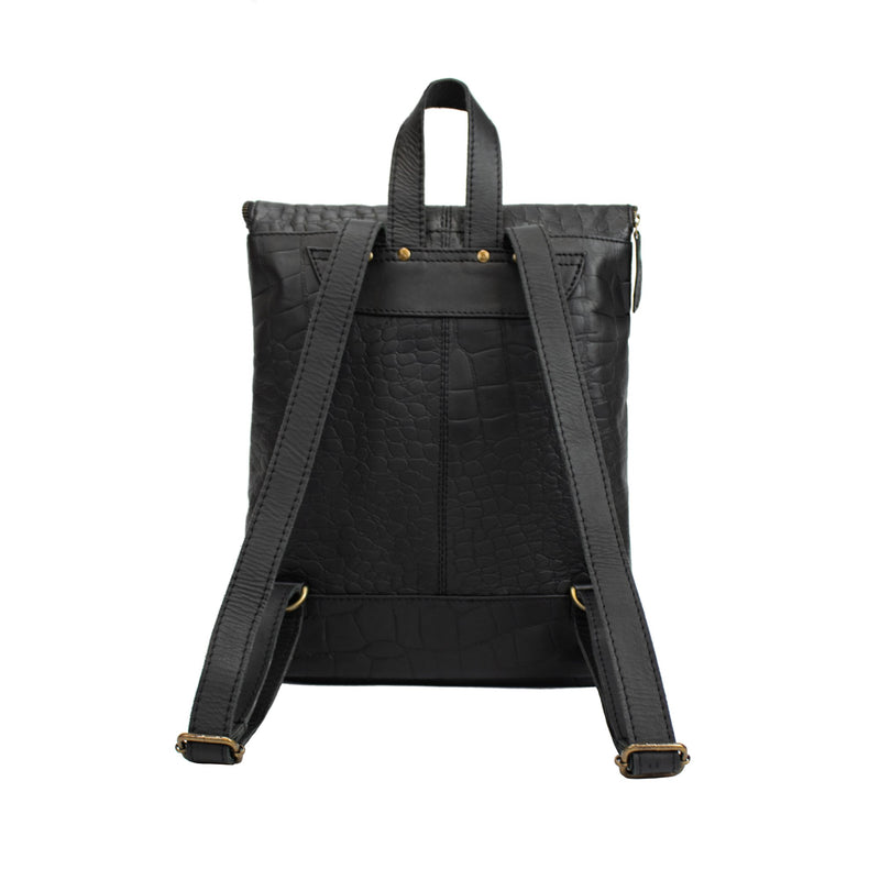 Croc Print Leather Backpack | Leather Backpack For Women Croc Print Leather Backpack | Leather Backpack For Women